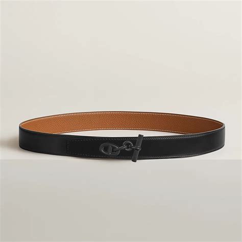 Yachting belt buckle & Reversible leather strap 32 mm